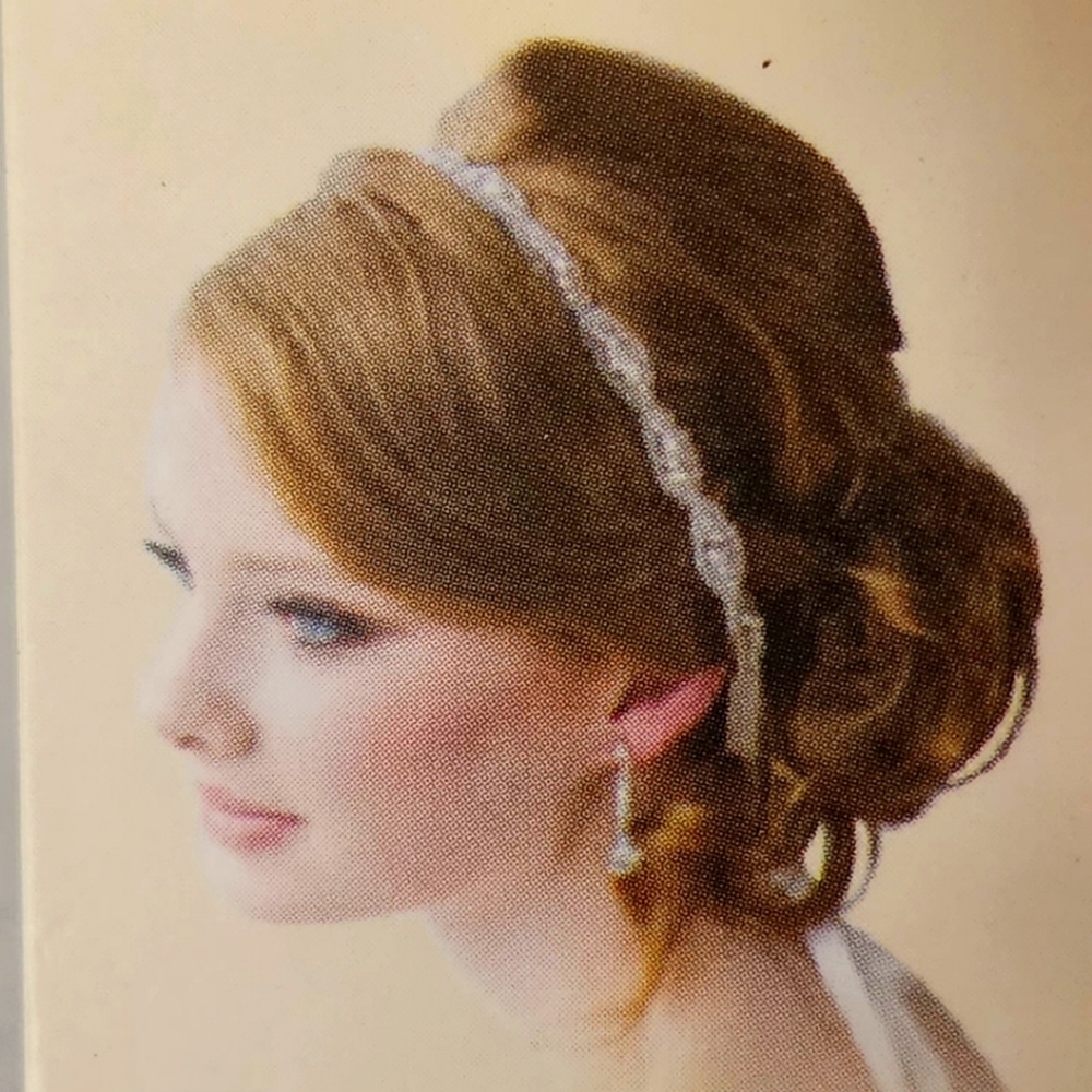 Gold Infinity Design Rhinestone Elastic Glam Headband NIP - Picture 2 of 6